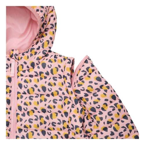 Toddler Girls' Snapper Rock Leopard Love 2 in 1 Hooded Mid Puffer Jacket