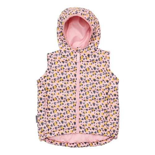Toddler Girls' Snapper Rock Leopard Love 2 in 1 Hooded Mid Puffer Jacket