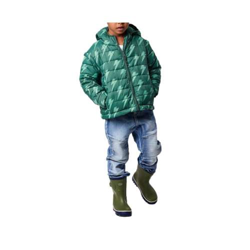 Toddler Snapper Rock Native Bolt 2 in 1 Hooded Mid Puffer Jacket