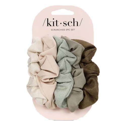 Kitsch 5 Pack Textured Scrunchie