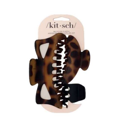 Kitsch Recycled Plastic Jumbo 3pc Claw Clip Set
