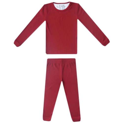 Toddler Copper Pearl Holiday Long Sleeve Heritage shirt and Pants Pajama Set