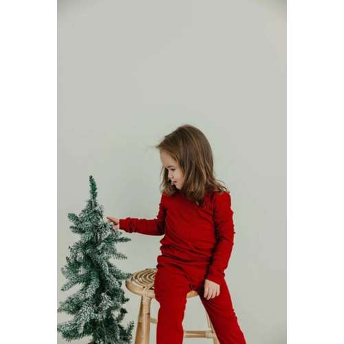 Baby Copper Pearl Holiday Long Sleeve Shirt and Pants Pajama Set