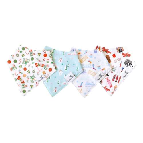 Baby Copper Pearl Holiday Bandana Bib Set