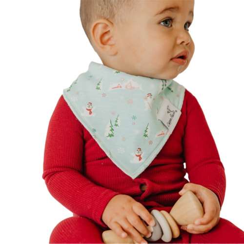 Baby Copper Pearl Holiday Bandana Bib Set