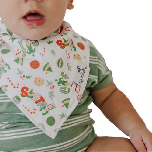 Baby Copper Pearl Holiday Bandana Bib Set