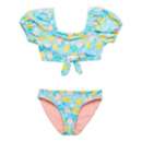 Girls' Snapper Rock Lemon Drops Knot Front Swim Bikini Set
