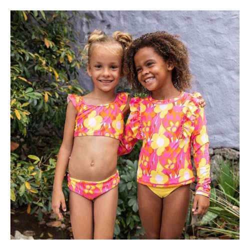 Toddler Girls' Snapper Rock Pop of Sunshine Frill Crop Swim Bikini Set