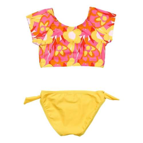 Girls' Snapper Rock Pop of Sunshine Crop Swim Bikini Set