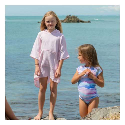 Girls' Snapper Rock Sunset Beach Poncho Hoodie Swim Cover Up