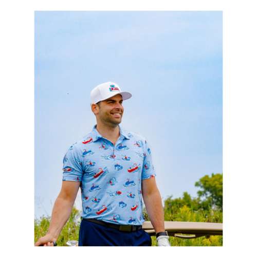 Men's Waggle Golf Lake Life Golf Polo