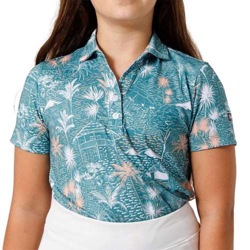 Girls' Waggle Golf Cabana Golf Polo