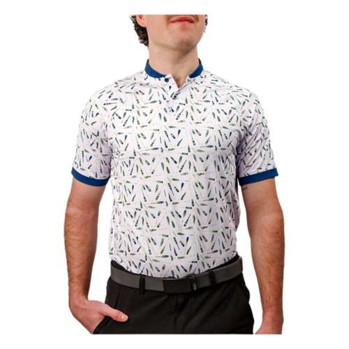 Men's Waggle Golf Uphill Paddle Blade Collar Golf Polo