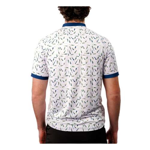Men's Waggle Golf Uphill Paddle Blade Collar Golf Polo