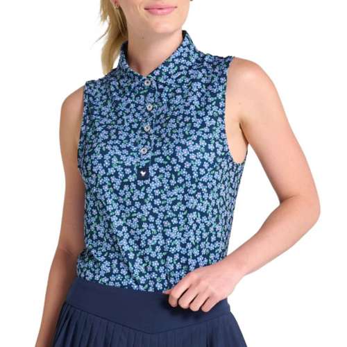 Women's Bad Birdie Lily Lilac Sleeveless Golf Polo