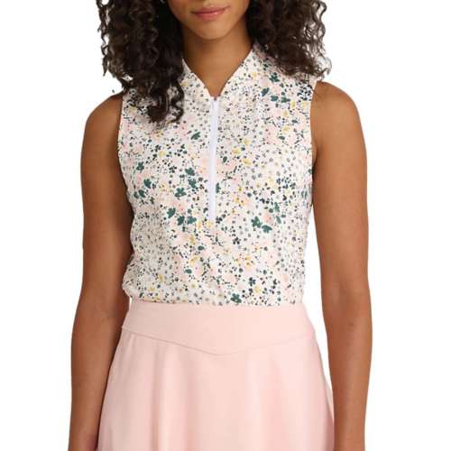 Women's Bad Birdie Daisy Paisley Sleeveless Golf Polo