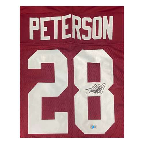 Legends Custom Crimson Adrian Peterson Autographed Jersey Witzenberg Sneakers Sale Online