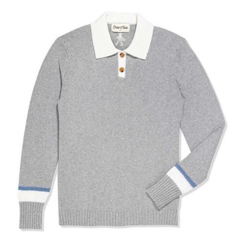 Women's Draw and Fade Pebble Knit Long Sleeve Golf Henley