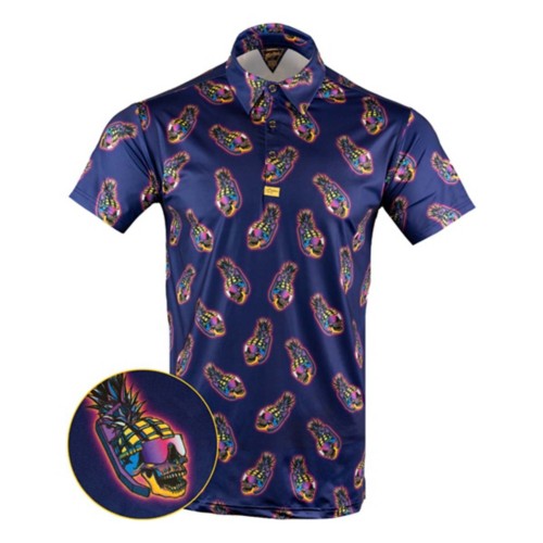 Manuel Polo マヌエルポロ Men's Retro Rifle Numbskull Blue Polo | SCHEELS.com