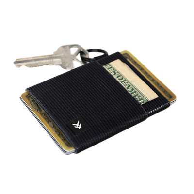 Minimalist Small Wallet Twist Lock Black