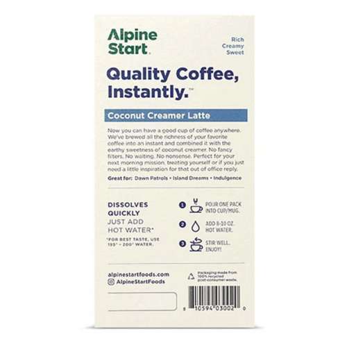 Alpine Start Non-Dairy Coconut Creamer Latte