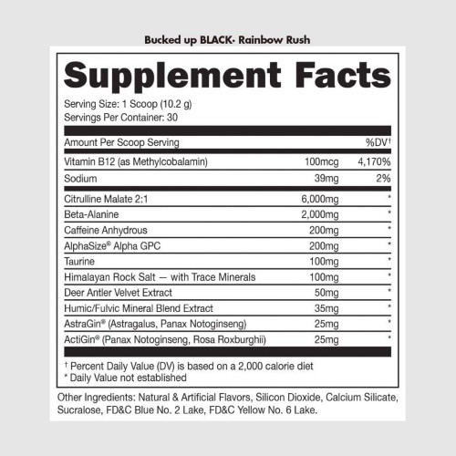 Bucked Up Black Pre-Workout