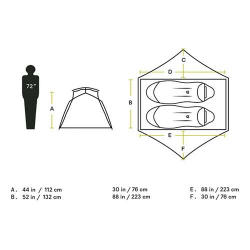Nemo Aurora 2 Person Backpacking Tent and Footprint