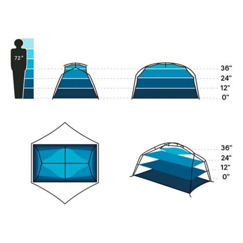 Nemo Aurora 2 Person Backpacking Tent and Footprint