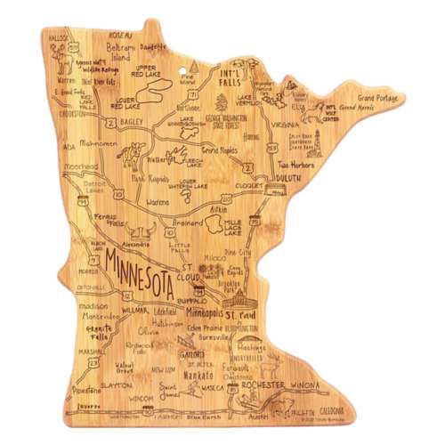 Totally Bamboo Destination Minnesota Bamboo Serving and Cutting Board
