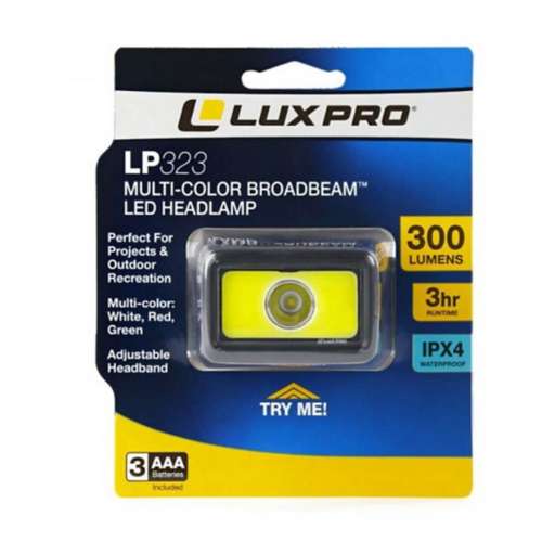 LuxPro Multi-Color 150 Broadbeam LED Headlamp