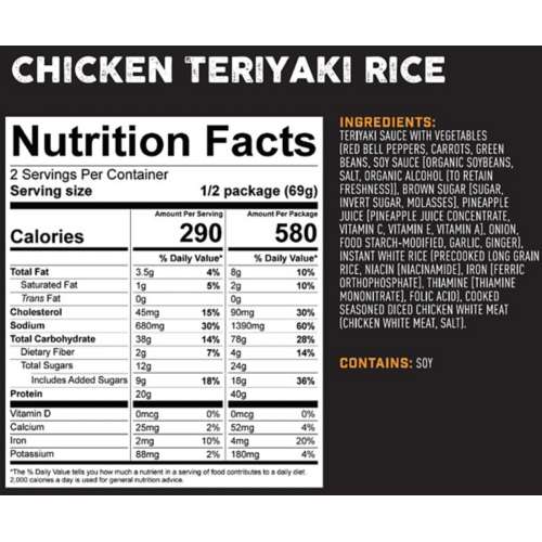 Peak Refuel Chicken Teriyaki with Rice Pouch