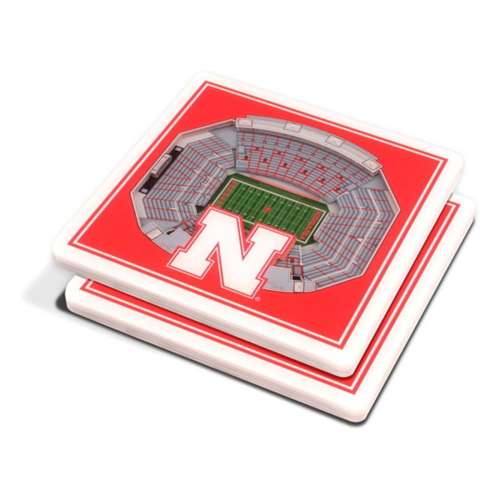 Wildman/Sportula Nebraska Cornhuskers 3D Coaster Set