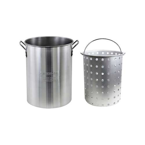 CHARD 30 Quart Aluminum Pot with Strainer Basket