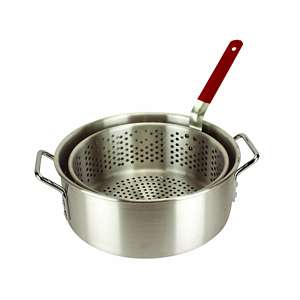 10.5 Qt. Steel Frying Pot With Basket, Chard