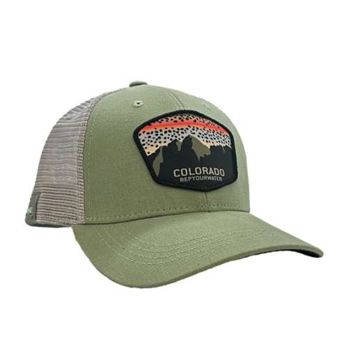 Adult Rep Your Water Colorado Mountain Rainbow Snapback Hat