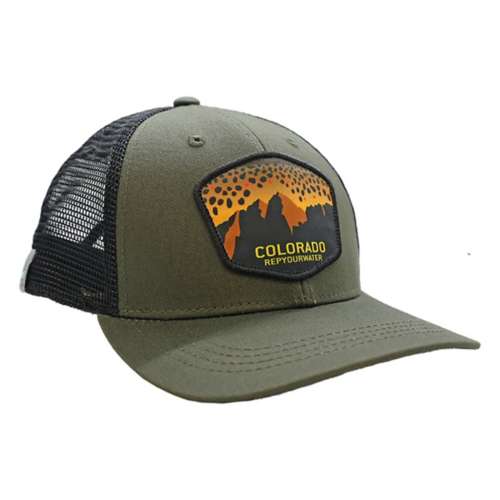 Rep Your Water Colorado Mountain Brown Snapback Hat