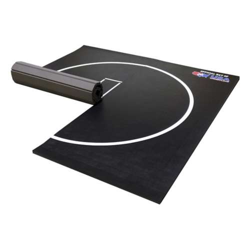 4' x 8' 1 3/8 Roll-Up WRESTLING MAT Black Vinyl Flaw