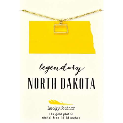 Lucky Feather State Necklace