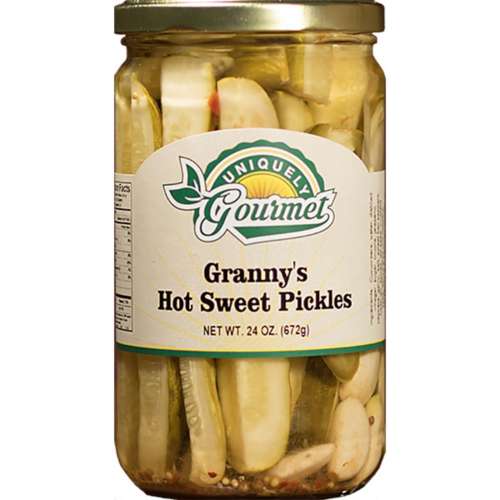 Uniquely Gourmet Granny's Hot Sweet Pickles