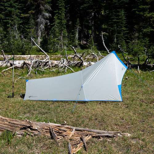 Stone glacier outlet tent