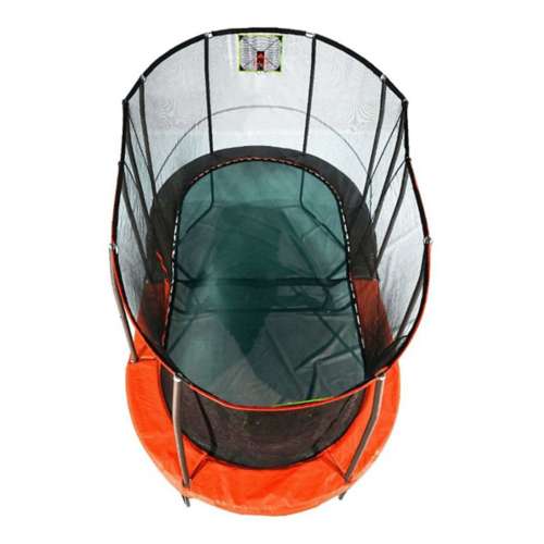 JumpKing 10ft X 17ft Oval Multi-Level Heavy Duty Trampoline w/ Toss Game and Hoop Accessory