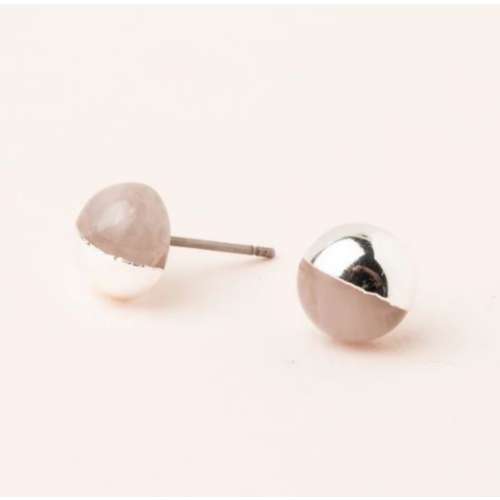 Scout Curated Wears Rose Quartz Dipped Stone Stud