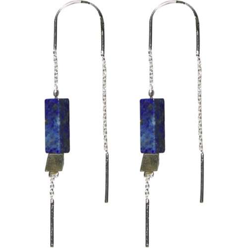 Scout Curated Rectangle Stone Thread Earrings