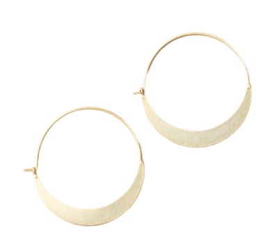 Scout Curated Wears Refined Collection - Crescent Hoop/Gold Vermeil Earrings