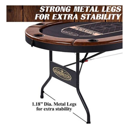 Barrington Charleston 10-Player Premium Poker Table