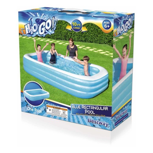 Bestway H2OGO! Blue Rectangular Inflatable Family Swimming Pool