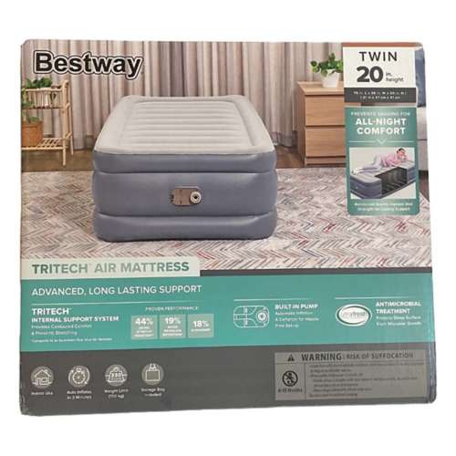 Bestway Tritech 20" Twin Air Mattress with Built-In Pump