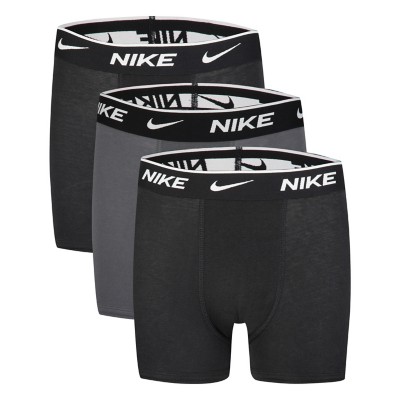 Boys' nike Air Everyday Cotton Solid 3 Pack Boxer Briefs