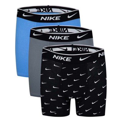 Boys' Nike Cotton Print 3 Pack Boxer Briefs