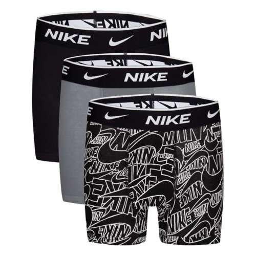 Boys' Nike Cotton Print 3 Pack Boxer Briefs